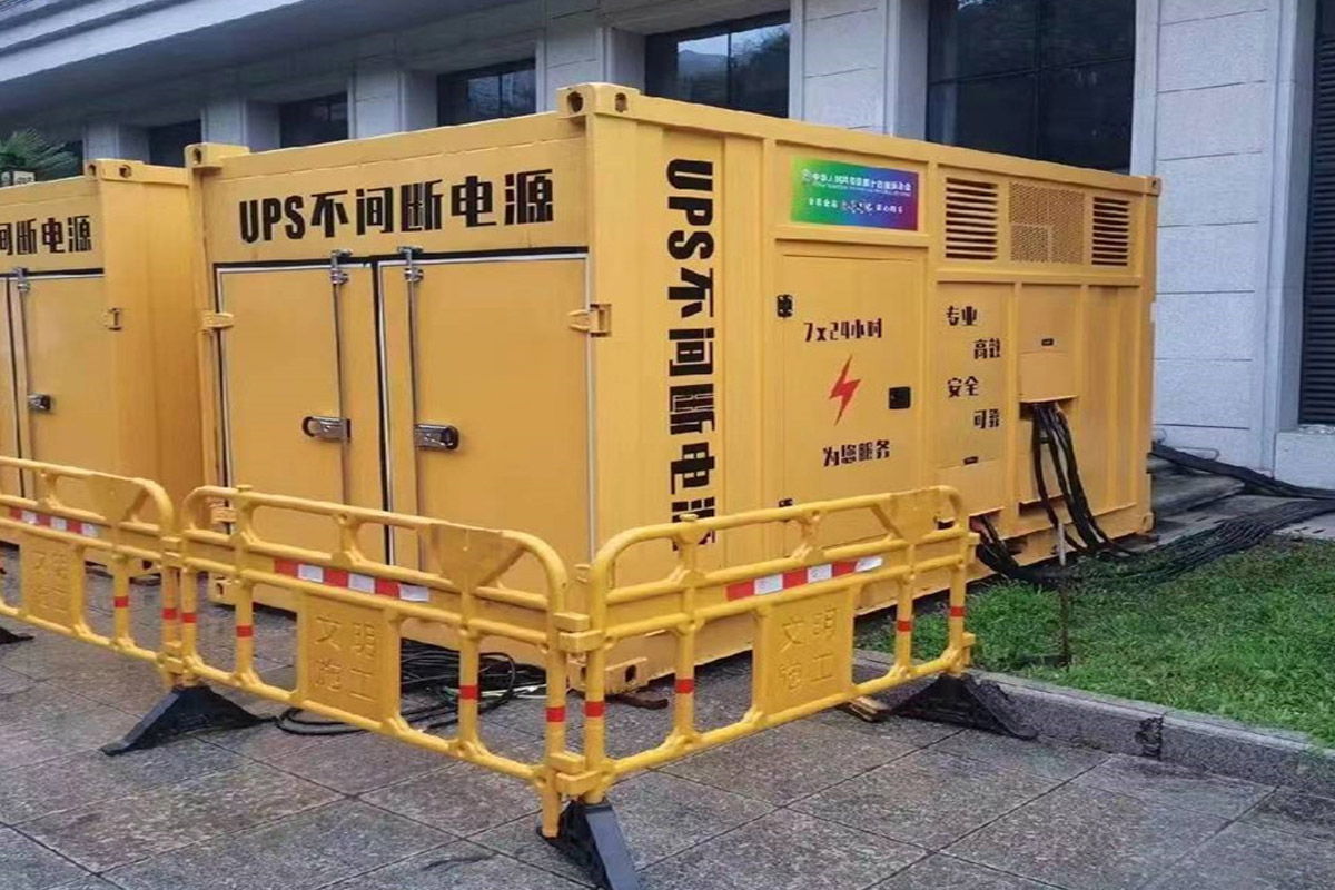汝南发电机租赁施工现场