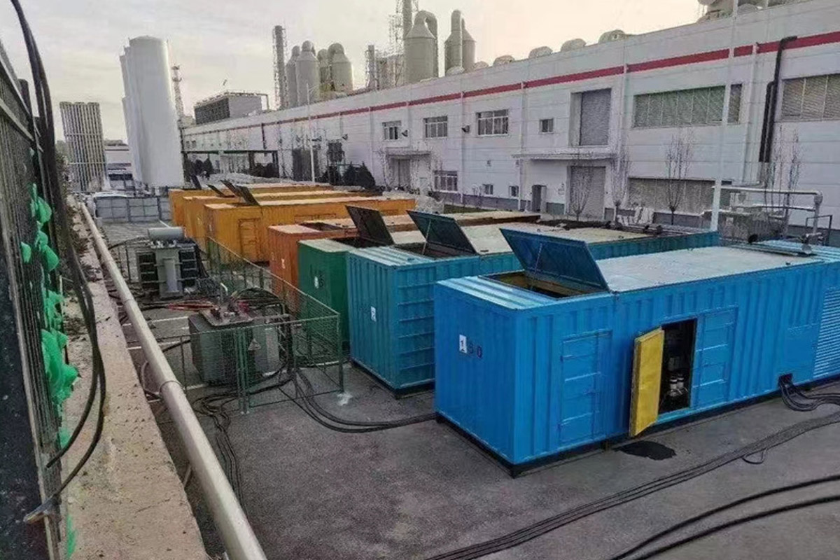 汝南发电机租赁施工现场